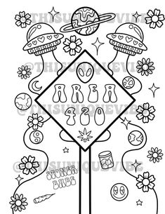 a happy new year coloring page for kids to print out and color with the words happy new