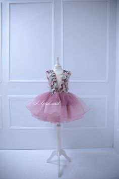 Looking for the perfect dress for your little girl's special occasion? Look no further than this beautiful floral flower girl dress! Crafted with intricate attention to detail, this dress features a stunning tutu skirt and delicate 3D flowers lace, creating a princess-like look that your little girl will adore. The dress is made with high-quality tulle, ensuring it is comfortable and durable enough to be worn for hours on end. This dress is perfect for a variety of occasions, from a birthday par Pink Tulle Princess Dress With Floral Applique, Pink Dress With Floral Applique, Spring Tulle Pageant Dress, Pink Fairy Dress With Floral Applique For Party, Tulle Pageant Dress With Floral Applique For Dress-up, Pageant Tutu Dress With Floral Applique, Pink Princess Dress With Floral Applique For Pageants, Princess Style Pink Fairy Dress With Floral Applique, Pink Floral Applique Dress For Birthday