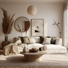 a living room filled with furniture and decor