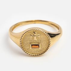 Solid Gold Qu'Hier Que Demain Signet Ring | Local Eclectic Expressions Of Love, Signet Rings Women, Dope Jewelry Accessories, Woman In Gold, Local Eclectic, Dope Jewelry, Birthday List, Gifts For My Wife, Necklace Box