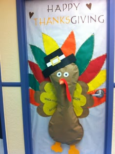 a door decorated to look like a turkey