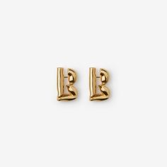 Packet Earrings in Gold - Women | Burberry® Official Pierced Jewelry, Earrings In Gold, Gold Plated Sterling Silver, Sterling Silver Earrings, Gold Earrings, Silver Earrings, Burberry, Outfit Ideas, In Italy