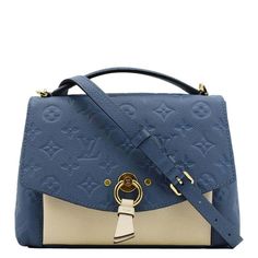 #ad Top Rated LOUIS VUITTON Blanche BB Monogram Empreinte Leather Shoulder Bag Blue, fashion handbags Bb Monogram, Bb Style, Elegant Bags, Lv Monogram, Prada Crossbody Bag, Casual Backpack, Blue Bags, Leather Crossbody Bag, Louis Vuitton Bag