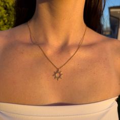 Minimalist Sun Design Necklace As Gift, Sunshine Necklace, Moon Bracelet, Sun Tattoo