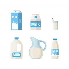 milk and milk products are shown in this illustration