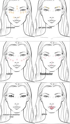 Make Up Placement Chart, Clean Girl Makeup Tutorial Drawing, Concealer Placement Chart, How To Be Famous In School, Conclear Makeup Placement, Make Up For 13 Yo, Makeup Base Drawing, Make Up No Make Up Look, Makeup Placement Face Chart