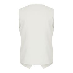 Nazlı Ceren crafts this white Bea vest from crepe for a 1970s air – wear it with the loose fit trousers for a heightened aesthetic. Shaped with a V-neck, it has jetted hip pockets and front buttons. Composition:  %65 Viscose, %35 Pes  Dry clean only Hand wash in cold water (max 20 degrees Celsius) Cool Iron Do not bleach Do not tumble dry White Fitted Formal Vest, White Fitted Vest For Formal Occasions, White Spring Vest For Daywear, Classic White Work Vest, Classic White Workwear Vest, White Formal Vest For Spring, White Summer Workwear Vest, White Formal Sleeveless Top, Tailored White Summer Tops