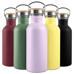 PRICES MAY VARY. Eco & health conscious: Crafted from durable 304 stainless steel, our purple water bottle is BPA-free, rust-proof, and leak-proof. Say goodbye to plastic and enjoy safe hydration with these eco-friendly stainless steel water bottles. Camp-boiling-proof: A must-have for outdoor lovers, the Bambaw reusable bottles for drinks are featherlight and boil-proof. Make it your hydration partner on all your adventures! Big opening: Large enough to hold ice cubes or a tea infuser, the wide Water Bottle Metal, Big Water Bottle, Sports Drink Bottle, Hiking Water Bottle, Stainless Bottle, Purple Water, Water Bottle Stainless Steel, Lavender Water, Large Water Bottle