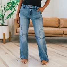 KanCan Natasha Wide Leg Cargo Jeans  KanCan Wide Leg Cargo Jeans, Perfect Marriage, Cropped Tee, Cargo Jeans, Wide Leg Denim, 16 9, Colored Jeans, Wide Leg Jeans, Flare Jeans