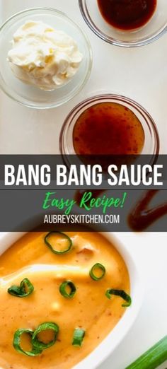 the recipe for bang bang sauce is ready to be eaten