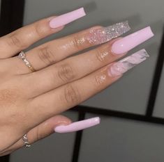 Long Acrylic Nail Designs, Drip Nails, Cute Acrylic Nail Designs, Long Acrylic Nails Coffin, Acrylic Nails Coffin Pink