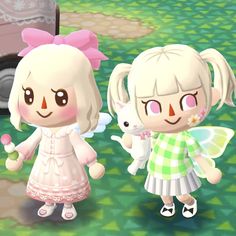 Motif Acnl, Pp Couple, Animal Crossing Characters, Cute Kawaii Animals, Animal Crossing Game, Cute Games, Kawaii Animals, Green Aesthetic