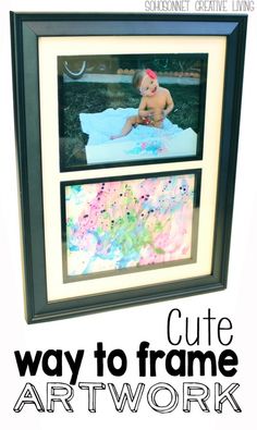 an art work with the words cute way to frame artwork