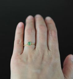 "Very small dainty green jadeite jade ring in 18K solid gold with diamond. Simple and perfect for minimalist. Enjoy! :) About this Ring: Condition: Brand new Metal: 18K solid gold, yellow gold Type of jade: jadeite jade Color of jade: green  Approximate Jade(green) size: 5MM x 4MM, 0.2\" x 0.16\"" Yellow Gold Rings With Chrysoprase Gemstone, Everyday Green Stackable Rings With Bezel Setting, Classic Chrysoprase Gemstone Jewelry, Minimalist Jade Gemstone Jewelry, Dainty Green Emerald Ring With Bezel Setting, Classic Green Rings For Everyday, Classic Green Rings For Everyday Wear, Green Minimalist Stackable Rings With Bezel Setting, Minimalist Green Stackable Rings With Bezel Setting