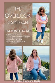 the overlock cardigan is an easy crochet pattern