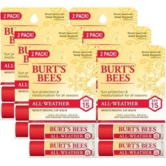 Burts Bees All-Weather SPF15 Moisturizing Lip Balm protects and nourishes your lips all year long. Infused with Zinc Oxide, this natural broad spectrum SPF15 lip balm provides sunscreen benefits without the typical whitening appearance and leaves your lips richly moisturized and soft. Rain or shine, Burts Bees All-Weather SPF15 will make your lips juicy, happy and feeling healthy in a matte finish and is water resistant (40 minutes). This tint free tube of soothing All-Weather SPF15 Lip Balm glides on smoothly with moisturizing balm texture to nourish dry lips while keeping them protected and hydrated. Conveniently tuck this tube into a pocket or purse, so that you can keep natural, nurturing lip care handy. This 100% natural origin beauty product is formulated without parabens, phthalates Sunscreen Benefits, Outdoor Water Activities, Burts Bees Lip Balm, Feeling Healthy, Natural Skincare Brands, Natural Lip Balm, Moisturizing Lip Balm, Zinc Oxide, Dermatologist Recommended