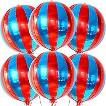 red, white and blue balloons are in the shape of an american flag ballon