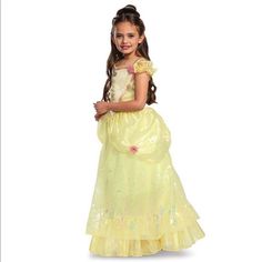 Includes: 1x Dress With Character Cameo Size : Medium 7-8 Condition: Brand New With Tag Brand: Disguise Belle Halloween Costume, Princess Belle Costume, Snow White Halloween Costume, Belle Halloween, White Halloween Costumes, Belle Costume, Disney Princess Belle, Sparkly Shoes, Organza Skirt