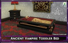 an ancient vampire toddler bed is shown in this screenshot from the video game