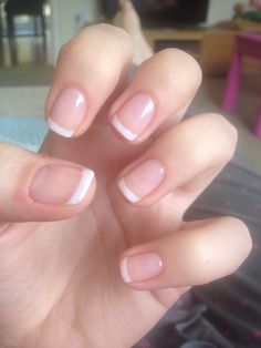 AUGUST: French Shellac Shellac French Manicure, Gel Nails French, Gel French Manicure, French Pedicure, White Tips, Manicure Colors, Manicure Ideas, Manicures Designs, Nails Gel