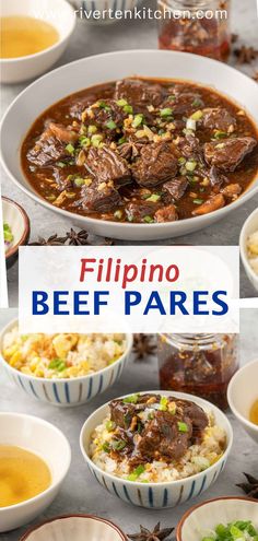 Braised Beef Chinese Style made with beef brisket, soy sauce, hoisin sauce and oyster sauce. Beef Recipe Filipino, Philapino Recipes, Beef Brisket Slow Cooker, Braised Beef Brisket, Beef Pares, Braised Beef Recipes, Slow Cooker Brisket, Garlic Fried Rice