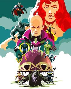 an animated movie poster with many different characters