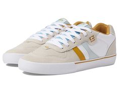 White Suede Skateboarding Sneakers, White Suede Sneakers For Skateboarding, White Suede Skate Shoes For Skateboarding, Shoes White, Product Reviews, Mustard, Globe, Men's Shoes, Sneakers