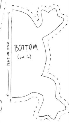 a drawing of a map with the name bottom and bottom