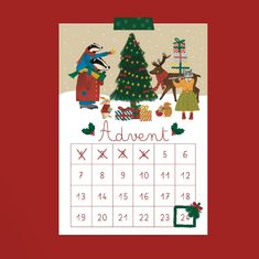 an image of a calendar with christmas decorations on it