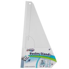 a white poster stand on a white background