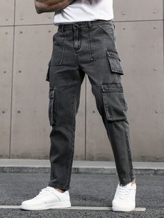 Denim Jeans Ideas, Jeans Ideas, Samurai Artwork, Cotton Trousers, Mens Cargo, Mens Pants Fashion, Mens Fashion Suits, Cargo Jeans, Stylish Shirts