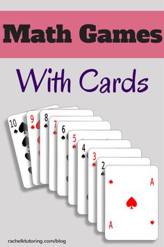 the cover of math games with cards