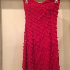 Nwt Dress Sz Small Strapless Fitted Holiday Dress, Holiday Strapless Fitted Dress, Holiday Fitted Strapless Dress, Red Formal Dress, Mini Dress, Formal Dresses, Womens Dresses, Red, Dresses