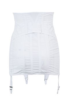 Cortland Style 6006 Side Hook waist control girdle overall length 15" fits hips 8 to 10" over waist size. Styles 6005 & 6006 have polyester and cotton body fabric. Both styles of this white girdle have nylon, spandex elastic panels and are boned in front and back. White Stretch Underbust Corset, White Stretch Corset With Medium Bust Support, Fitted White Underbust Shapewear, White Underbust Shaping Shapewear, Fitted Full Coverage Shapewear For Daywear, Fitted High Waist Shapewear For Daywear, High Waist Fitted Shapewear For Daywear, Shapewear Tops, Waist Trainer Corset