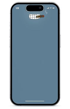 an iphone case with a cartoon character on the front and back cover, in blue