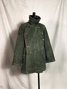 Historical Workwear, Army Motorcycle, French Coat, Motorcycle Fashion, Army Coat, French Workwear, Workwear Vintage, Linen Coat, Concept Clothing