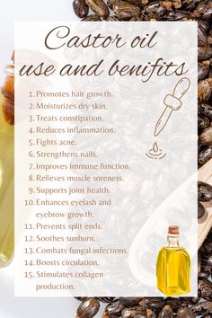 Discover the myriad benefits of castor oil, from promoting hair growth and nourishing skin to aiding digestion and relieving joint pain. Learn how this versatile oil can enhance your health and beauty routine naturally. Castor Oil Benefits For Joints, Does Castor Oil Help Eyelashes Grow, Castor Oil Health Benefits, Seabuck Thorn Oil Benefits, Organic Castor Oil Benefits, Moringa Oil Benefits Skin, Castrol Oil Benefits Face, Castor Oil Skin Care