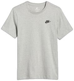 D Gray, Heather Black, Cotton Knit, Nike Sportswear, Neck T Shirt, Short Sleeves, Nordstrom, Size Medium, Crew Neck