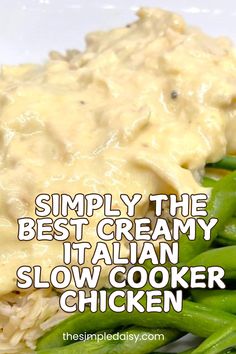 Creamy Italian Crockpot Chicken Italian Cream Cheese Chicken Crockpot, Crockpot Chicken Italian Dressing, Creamy Italian Chicken Crockpot, Italian Crockpot Chicken, Chicken Breast Soup, Crockpot Chicken Recipe, Recipes Using Cream Cheese, Italian Dressing Chicken, Velveeta Recipes