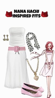 Anime Nana, Shoes Cute, Outfit Pink, High Fashion Outfits, Shein Outfits, Pink Shoes, Fashion Fits