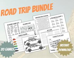 road trip printables and activities for kids