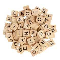 wooden scrabbles with words written on them