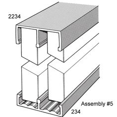 an assembly diagram showing the two sections for each section, and the other part of the wall