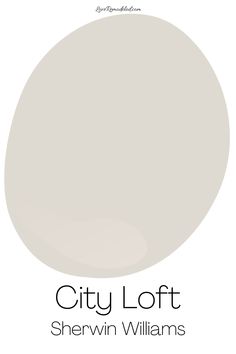 a white paint color with the words city loft in black and white text on it