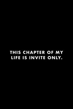 a black background with white text that says, this charter of my life is inite only