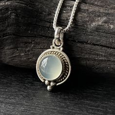 sterling silver chalcedony crystal stone pendant necklace Sterling Silver Dragonfly Necklace, Silver Crystal Necklace, Libra Sagittarius, Silver Dragonfly Necklace, Chakra Throat, Key Words, Round Box, Throat Chakra, Turquoise Pendant