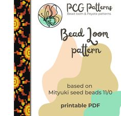 the bead loom pattern has been designed to look like an abstract floral design