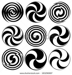 black and white swirls on a white background - csp8972