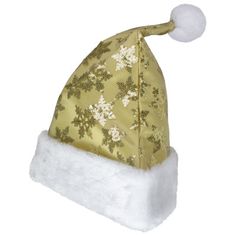 Bring the magic of winter indoors with this charming holiday hat. The festive design is perfect for spreading cheer. Crafted from soft material for a comfortable fit. Northlight Seasonal Color: Gold | Northlight Seasonal Snowflake Christmas Santa Hat Costume Accessory - Medium 14.0 H x 12.0 W x 12.0 D in gray / yellow in Gold | 14" H X 12" D | Wayfair Independence Day Theme, Christmas Santa Hat, Holiday Hats, Snowflake Christmas, Festive Design, Gray Yellow, Christmas Santa, Season Colors, Santa Hat