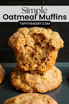 These Cinnamon Oatmeal Muffins make for the perfect breakfast or on-the-go snack. They are soft, fluffy, and full of hearty oats and cinnamon flavours in each bite! You will love these muffins.